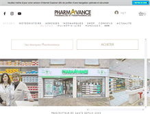 Tablet Screenshot of pharmavance.fr